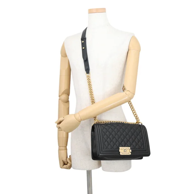 Boy Chanel BlackA67086 Caviar Leather Size 25 in Caviar leather from GALLERY RARE, photo 5 of 14