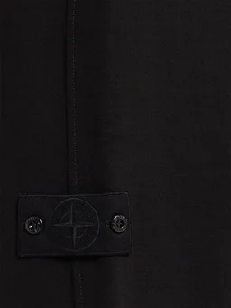 Stone Island Wide trousers with applied details in 60% Wool, 40% Cotton, photo 4 of 4 from LUISAVIAROMA