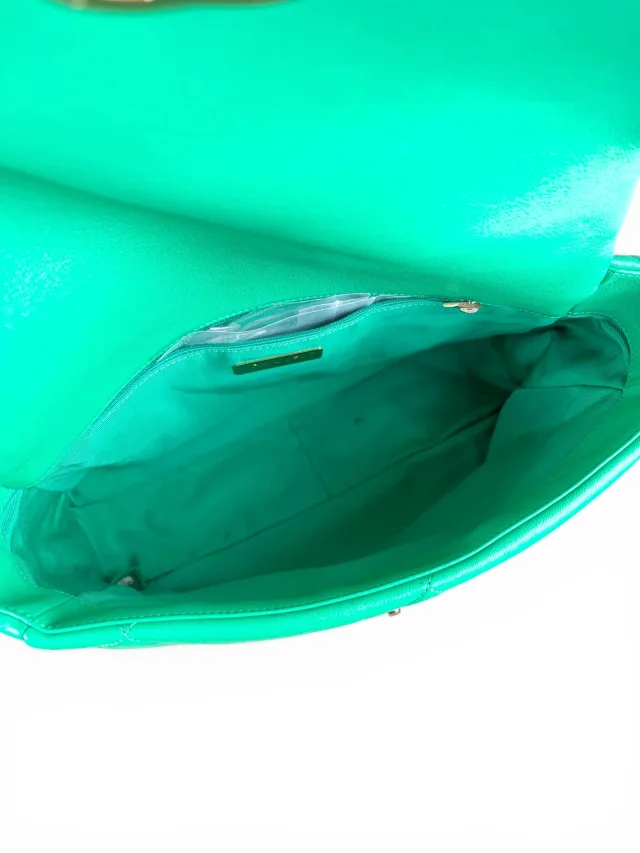 Green Lambskin Chanel 19 Large in Green Lambskin from Season 2 Consign, photo 10 of 10