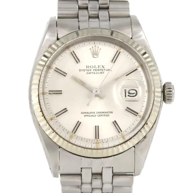 Rolex Datejust Automatic Watch White in White from The Reluxe