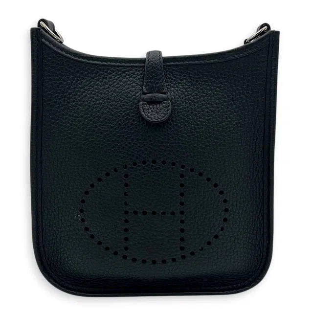 Hermès Evelyne Black in Black Clemence leather from Luxury Promise