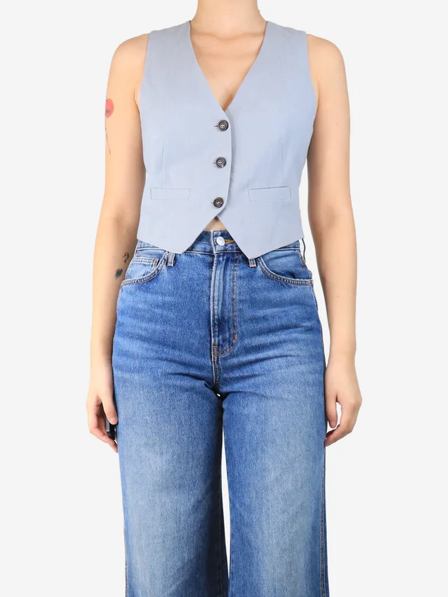 Brunello Cucinelli Grey fitted waistcoat - size UK 8 in Grey from Sign of the Times