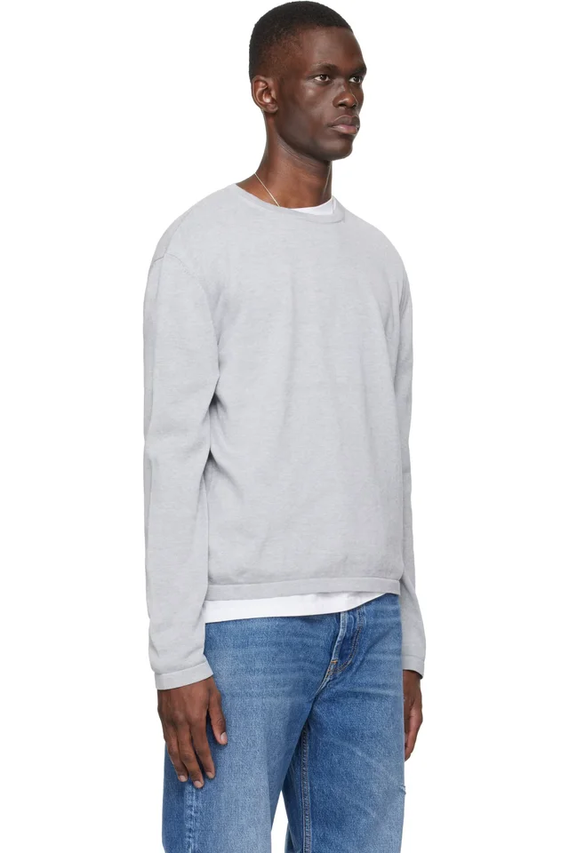 SIRE Gray Long Sleeve Crewneck T-shirt, photo 2 of 3 from SSENSE