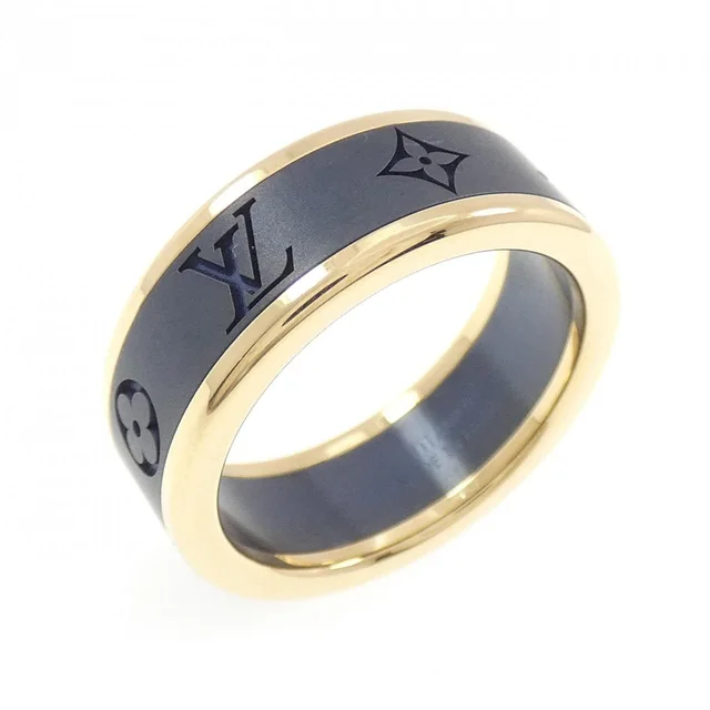 Louis Vuitton Le Gaston Ring in 750 Yellow Gold/Titanium from KOMEHYO