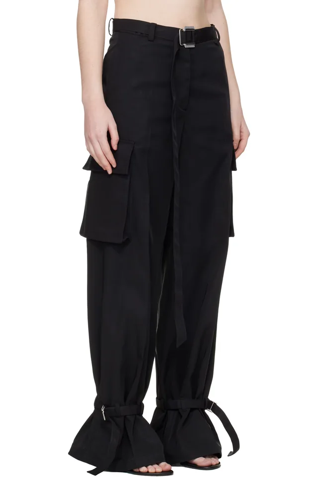 The Attico Black Long Trousers, photo 2 of 5 from SSENSE