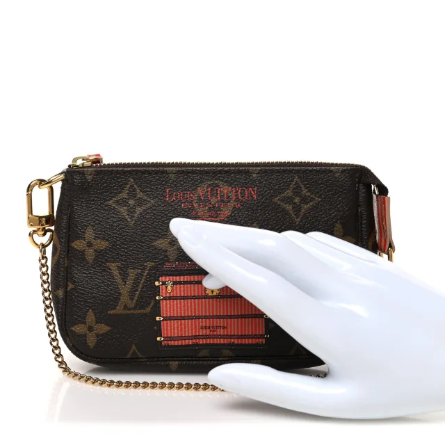 Louis Vuitton Monogram Trunks and Locks Mini Pochette Accessories in Canvas from FASHIONPHILE, photo 2 of 7