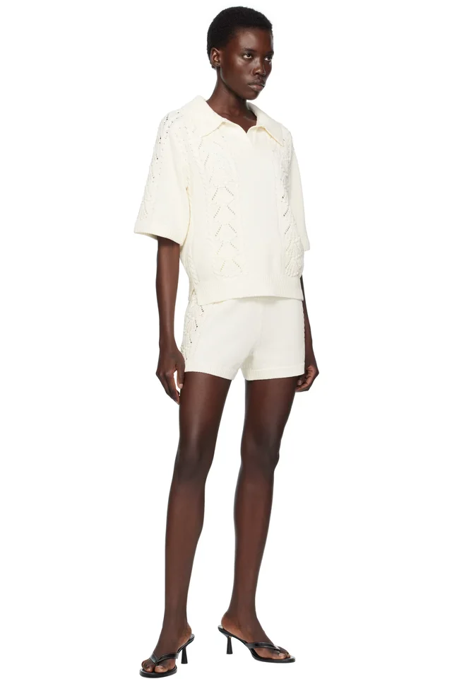 Loulou de Saison Off-White Andel Shorts, photo 4 of 4 from SSENSE