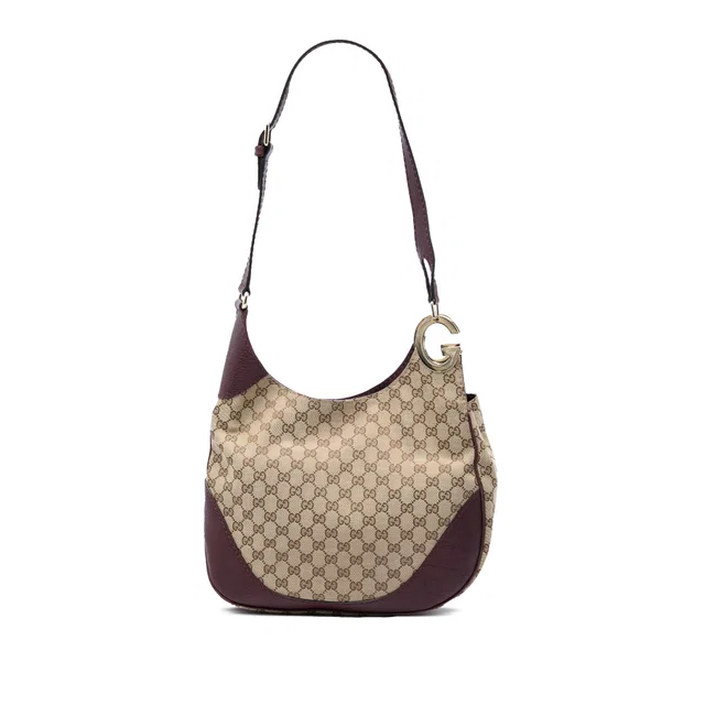 Beige Gucci GG Canvas Charlotte Crossbody in Beige Canvas from Designer Revival