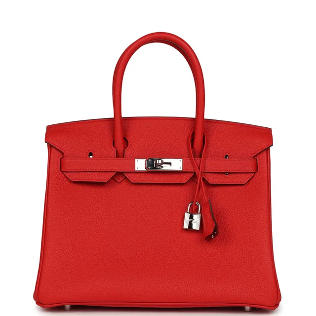 Hermès Birkin 30 Rouge de Coeur Togo Palladium Hardware in Red Togo leather from Madison Avenue Couture