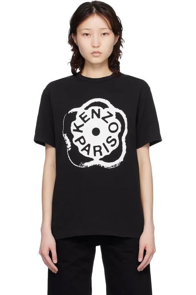 Black Kenzo Paris 'Boke Flower 2.0' Loose T-shirt, image 1 of 1 from SSENSE