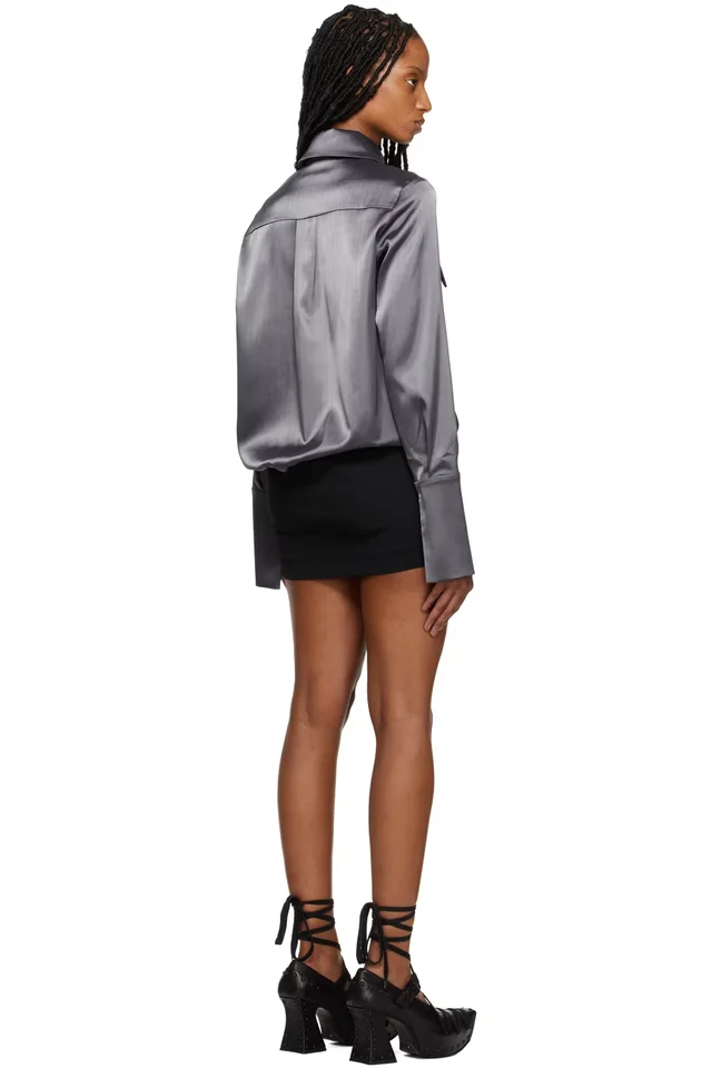 16Arlington SSENSE Work Capsule – Gray Dara Minidress, photo 3 of 4 from SSENSE