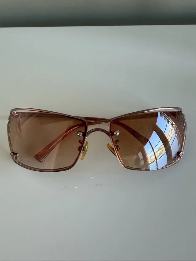 Versace 90s Vintage Y2k Brown Gradient Sunglasses in brown|red from Poshmark