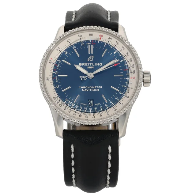 Breitling Navitimer A17325 38mm Stainless Steel Watch in Leather from H&T