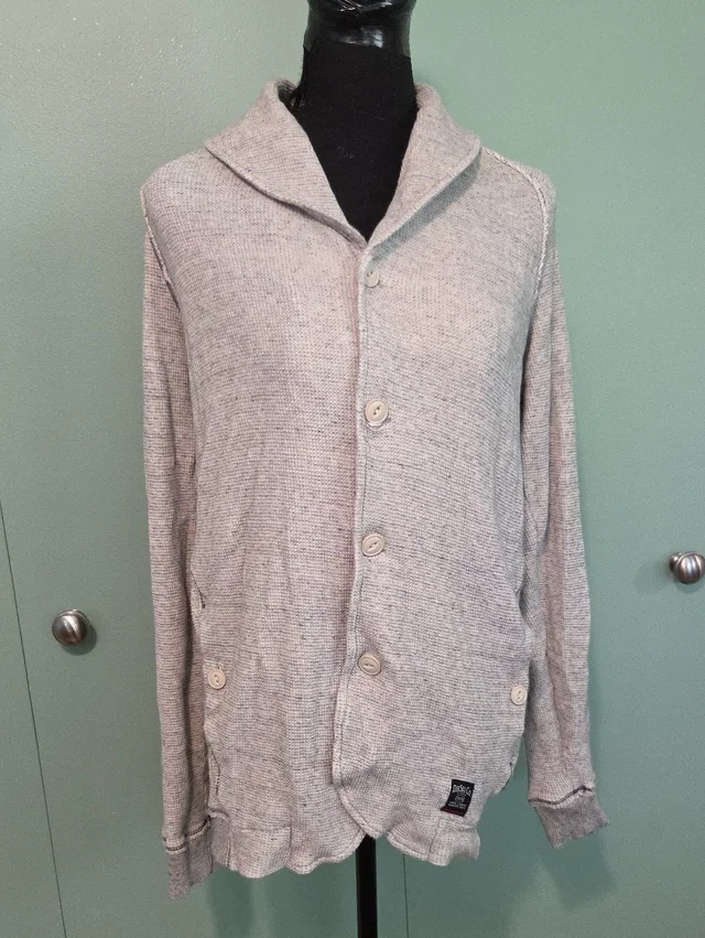 Diesel Light Gray Button Front Sweater Size Xl 100% Cotton in gray from Poshmark