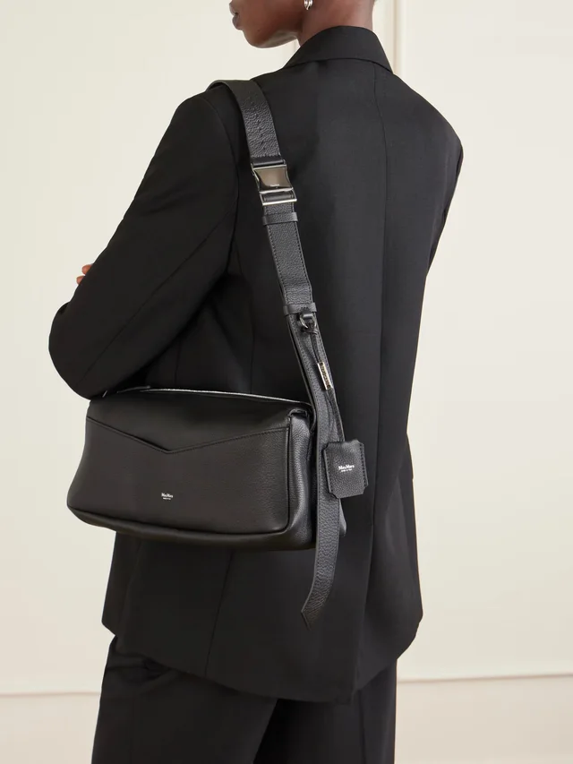 MAX MARA Skippers textured-leather shoulder bag in Black, photo 2 of 2 from NET-A-PORTER (Canada)