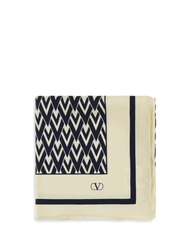 Valentino Garavani Toute La V Scarf — Multicolor Silk Scarfs in Multicolor Silk from HEWI