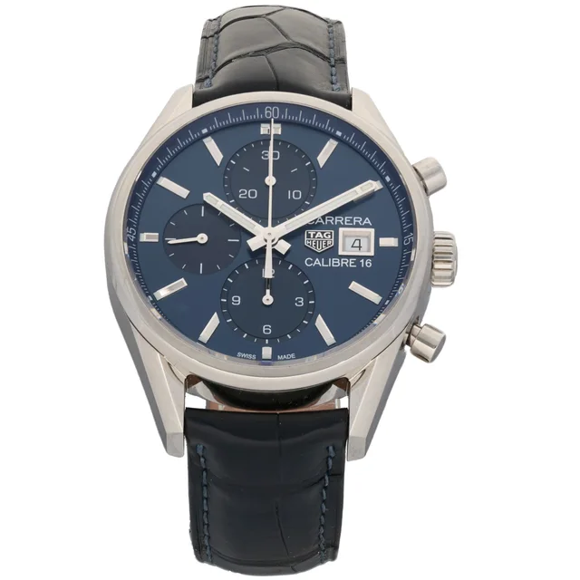 TAG Heuer Carrera CBK2112 41mm Stainless Steel Watch in Leather from H&T