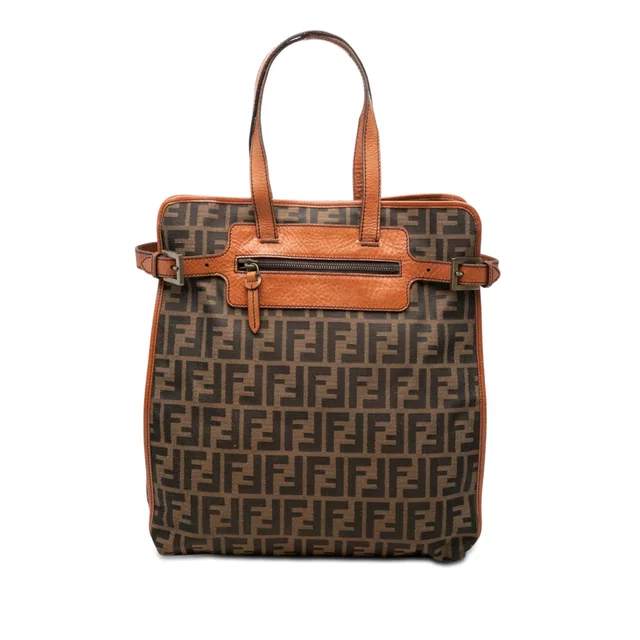 Brown Fendi Zucca Canvas Tote in Brown Canvas from Designer Revival
