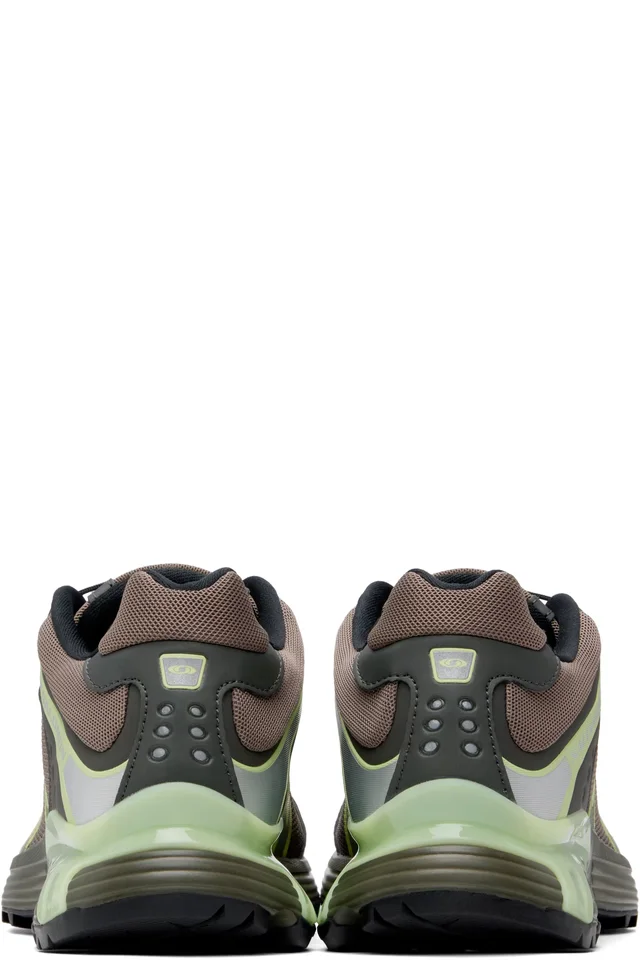 Salomon Brown & Green XT-Whisper Sneakers, photo 2 of 5 from SSENSE