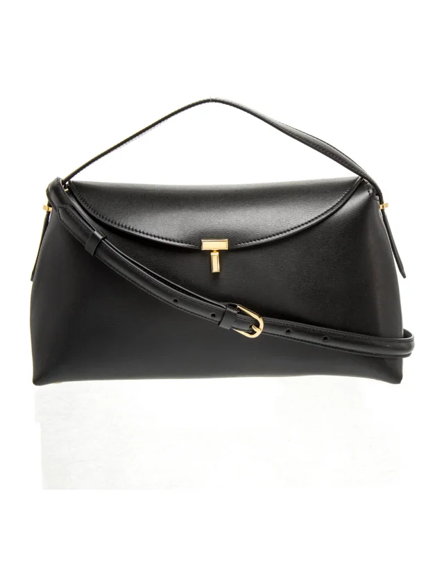 TOTEME Leather T-Lock w/ Strap in black Leather from The RealReal