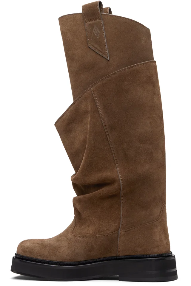 The Attico Tan New Robin Passeggiata Combat Boots, photo 3 of 5 from SSENSE