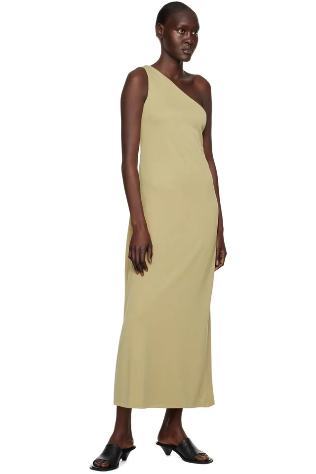 THIRD FORM Khaki Form One Shoulder Midi Dress, photo 4 of 4 from SSENSE