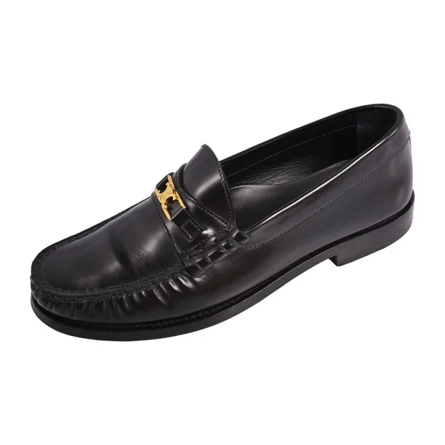 Celine Loafers Luco Triomphe Moccasins Leather in Leather from The Reluxe