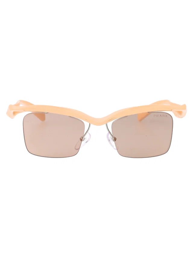 Prada 0pr Nylon Frame Sunglasses — Beige in Beige Nylon from HEWI