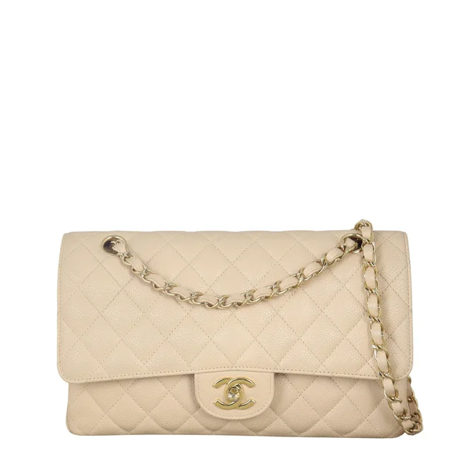 Chanel Classic Double Flap Medium Caviar in Caviar leather from Luxe.It.Fwd