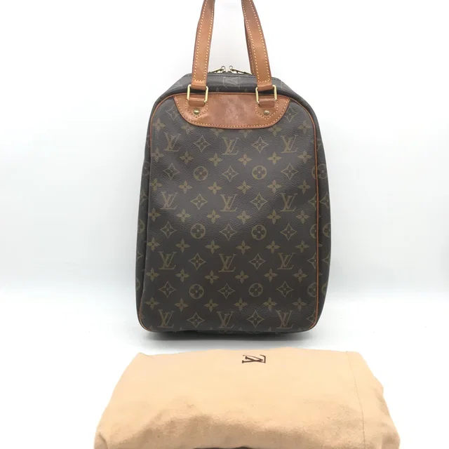 Louis Vuitton Monogram Pattern Brown Excursion Handbag With Handles in Brown Canvas from Luxury Promise