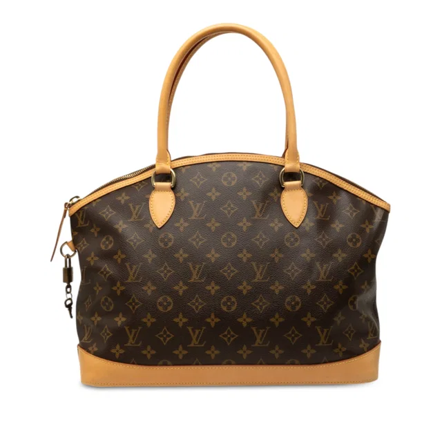 Brown Louis Vuitton Monogram Lockit Horizontal Handbag in Brown Coated canvas from Designer Revival