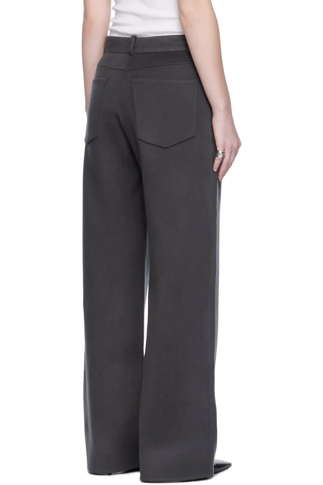 Arch The Gray Handmade Wool Cashmere Trousers, photo 3 of 4 from SSENSE