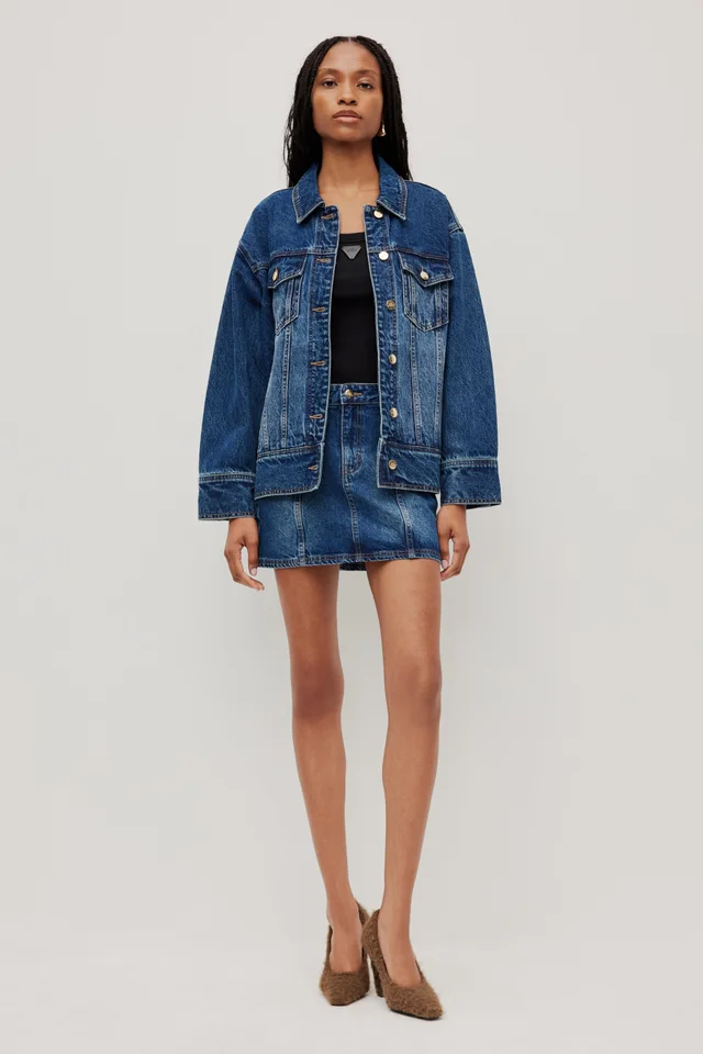 Aje Studio Myles Denim Jacket in Blue from Aje, photo 1 of 1