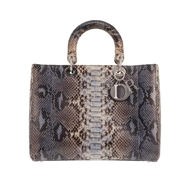 Lady Dior handbag in Beige Python from Collector Square, photo 2 of 5