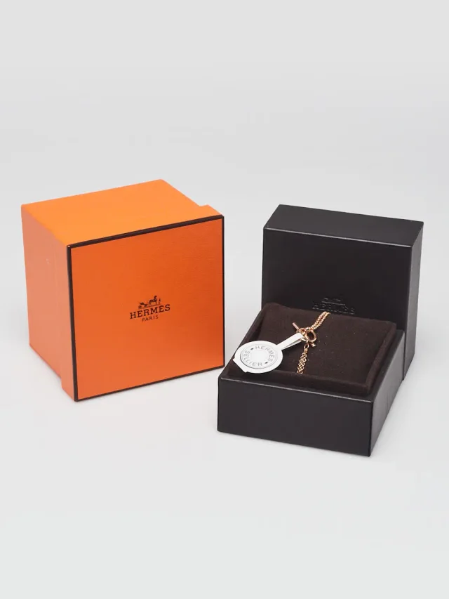Hermès 18k Rose Gold and Diamond Clou d'H Bracelet in Pink from Yoogis, photo 3 of 5