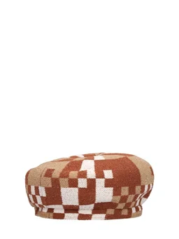 Kangol Geometric patterned flat cap in 47% Acrylic, 33% Modacrylic, 100% Nylon, photo 5 of 6 from LUISAVIAROMA