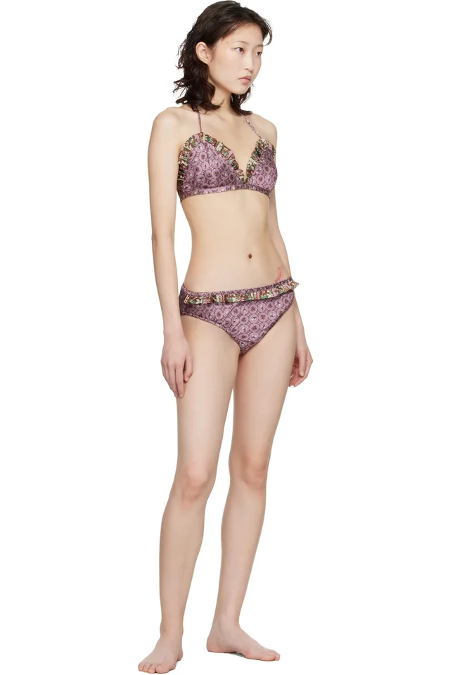 Anna Sui Purple Satin Bikini, photo 4 of 4 from SSENSE