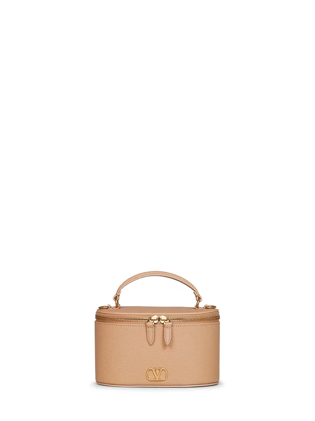 Valentino Garavani Top Handle Bag — Beige Calf Leather in Beige Calfskin from HEWI