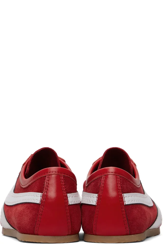 Dries Van Noten Red Suede Sneakers, photo 2 of 5 from SSENSE
