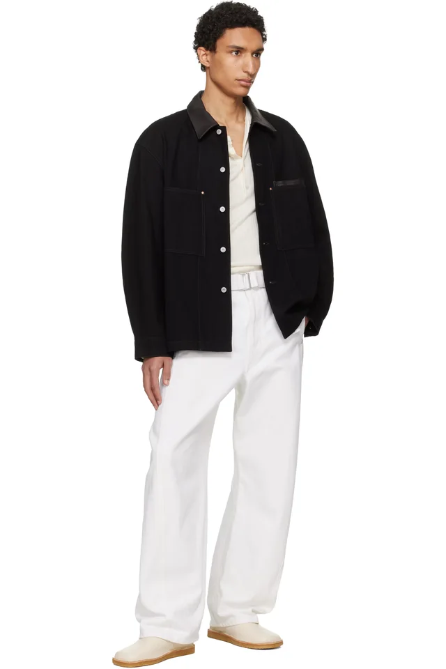 LEMAIRE Off-White Square Slip-on Loafers, photo 6 of 6 from SSENSE