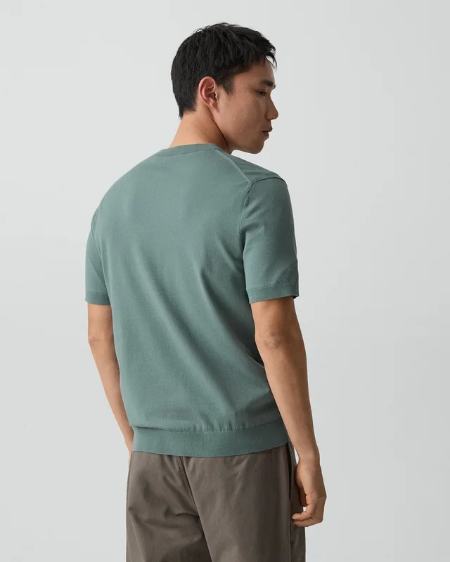Theory Soris Tee in Light Bilen in LIGHT PINE GROVE 62% Viscose, 38% Polyester; Exclusive Of Elastic, photo 3 of 8 from Theory