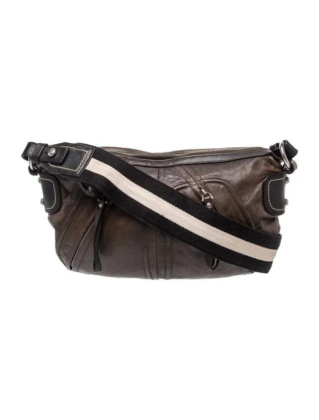 Bally Leather Shoulder Bag in brown|red Leather from The RealReal