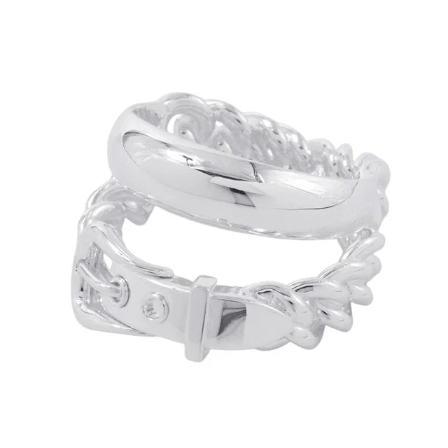 Hermès BoucleSellier Inflexible Ring Size 54/#14 SV925 from GALLERY RARE