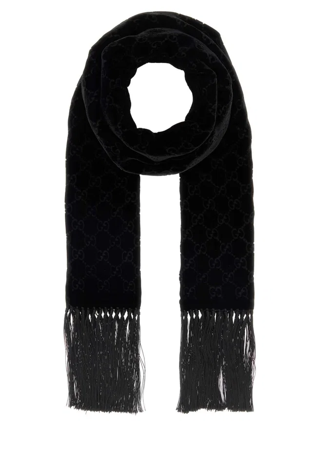 Gucci Velvy Scarf — Black Scarfs in Black Velvet from HEWI