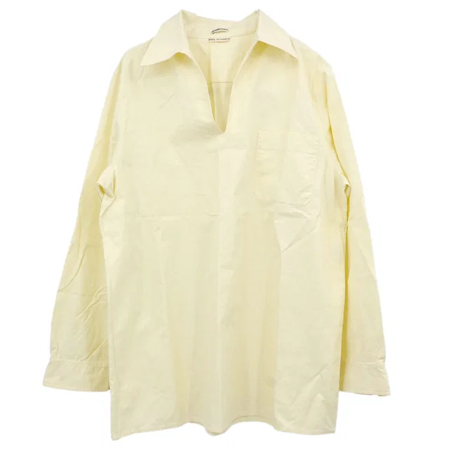Hermès Shirt Blouse Light Yellow #40 in Yellow from AMORE Vintage Tokyo