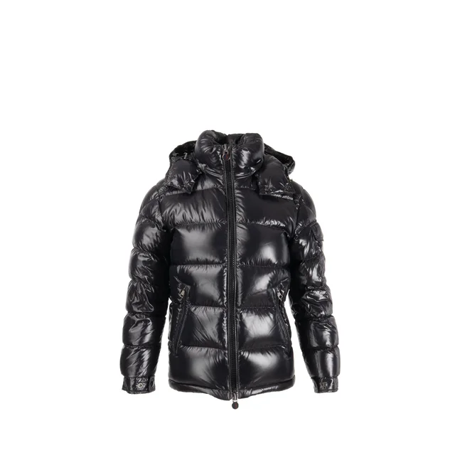 Moncler Size 00 Maya Hooded Short Down Jacket Polyamide Black in Black from EMIER