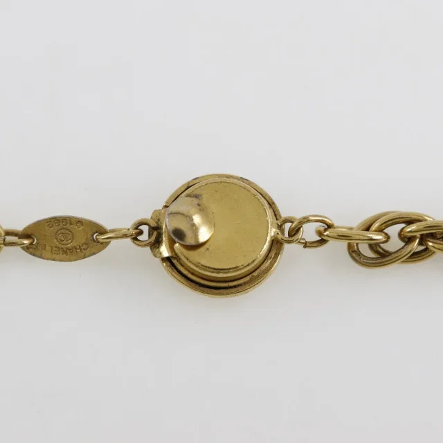 Chanel Vintage Long Chain Necklace Gold Plated in Gold Gold-plated metal from LuxUness, photo 3 of 6
