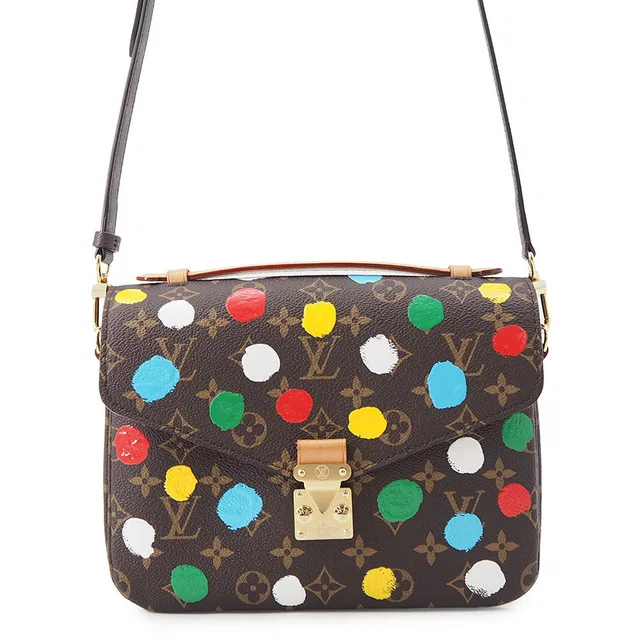 Louis Vuitton LVxYK Pochette Metis Brown/MulticolorM46384 Monogram Painted Dot Size MM in Brown Leather from GALLERY RARE