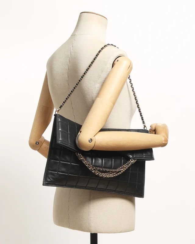 Chanel Box Quilted Fold Down Envelope Clutch Bag in Leather from A Retro Tale, photo 13 of 13