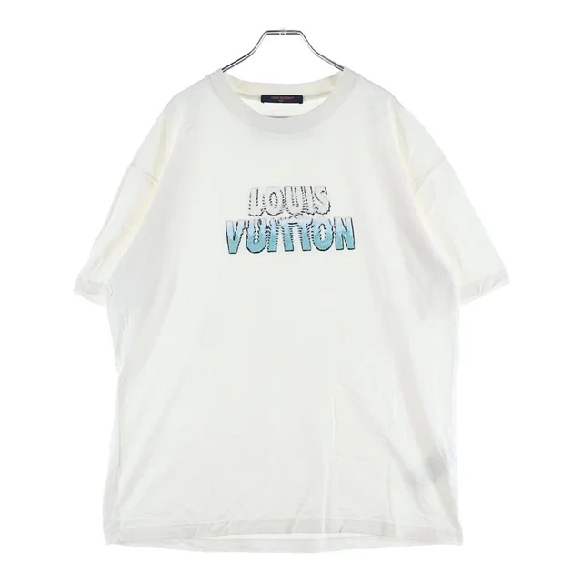 Louis Vuitton 23 AW Embroidered Beads Crew Neck Short Sleeve T-Shirt White in White from The Reluxe